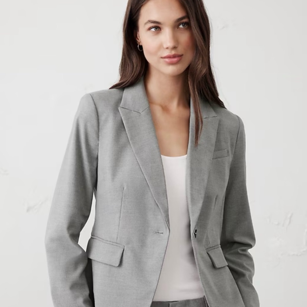 Banana Republic Light Gray Women's Blazer